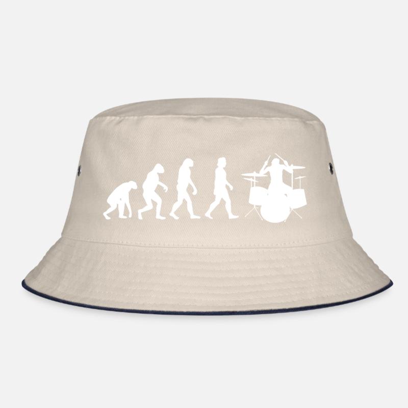 Schlagzeuger Evolution Schlagzeug Drummer Band Bucket Hat