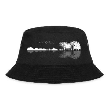 Gitarre Natur - Bucket Hat - Schwarz - Vorne - Lela (165cm)
