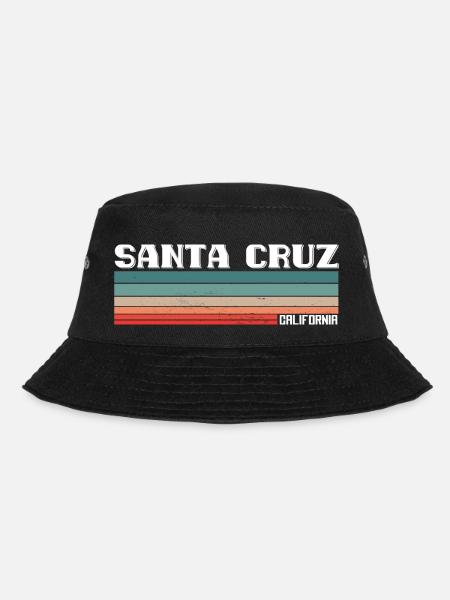 Santa Cruz Skate Surf Vintage Retro Kalifornien - Bucket Hat - Schwarz