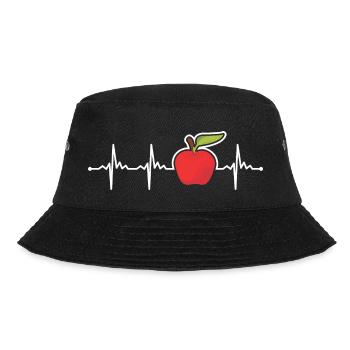 Apfel - Bucket Hat - Schwarz - Vorne - Lela (165cm)