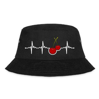 Kirsche - Bucket Hat - Schwarz - Vorne - Lela (165cm)
