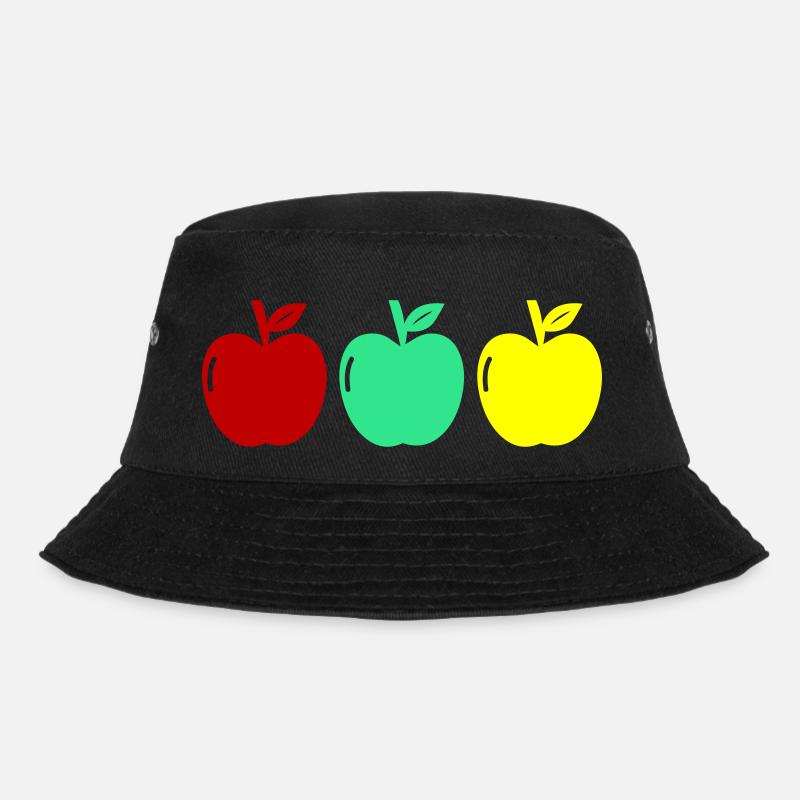 äpfel - Bucket Hat - Schwarz