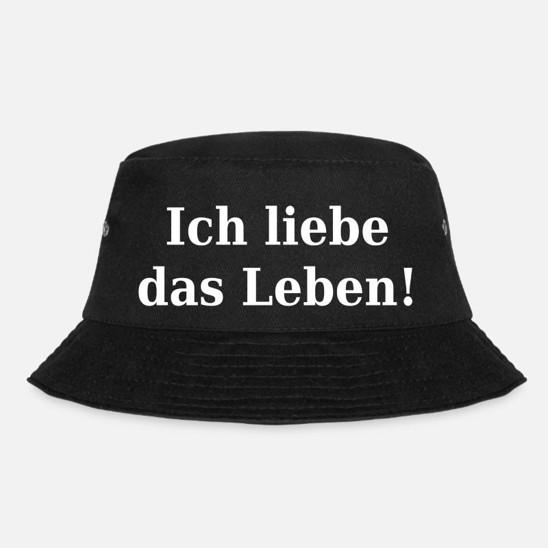 Ich liebe das Leben - Bucket Hat - Schwarz