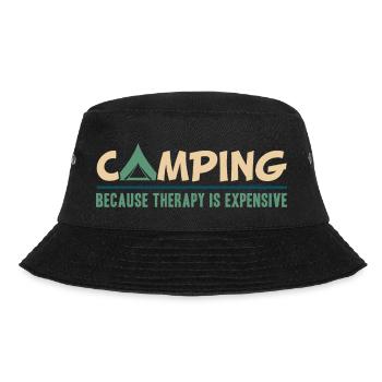 Camper Outdoor Tent Camping - Bucket Hat - Schwarz - Vorne - Lela (165cm)
