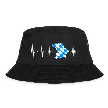 Bayern Bayrisch Herzschlag - Bucket Hat - Schwarz - Vorne - Lela (165cm)