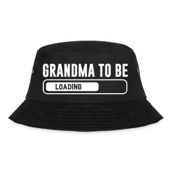 Grandma to be - Loading - Bucket Hat - Schwarz - Vorne - Lela (165cm)