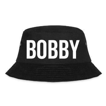 Bobby Custom Name Schriftart Text Geburtstag - Bucket Hat - Schwarz - Vorne - Lela (165cm)