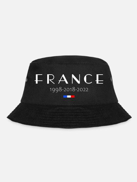Rétro Vintage France 1998 2018 2022 Drapeau - Bob - noir
