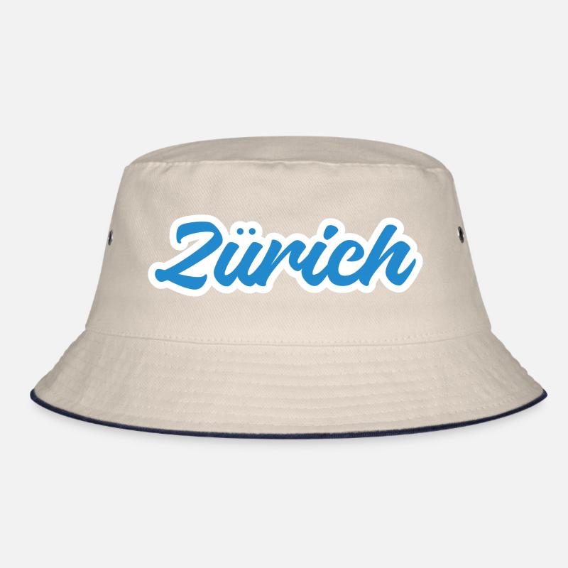 Zürich Script Blau Skyline Bucket Hat
