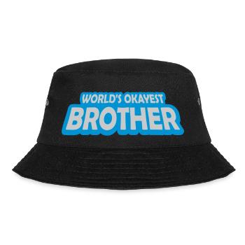 Text Worlds okayest Brother - Bucket Hat - black - Front - Lela (165cm)