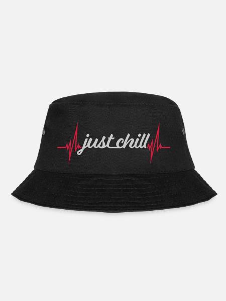 Just Chill Puls Herzschlag - Bucket Hat - Schwarz