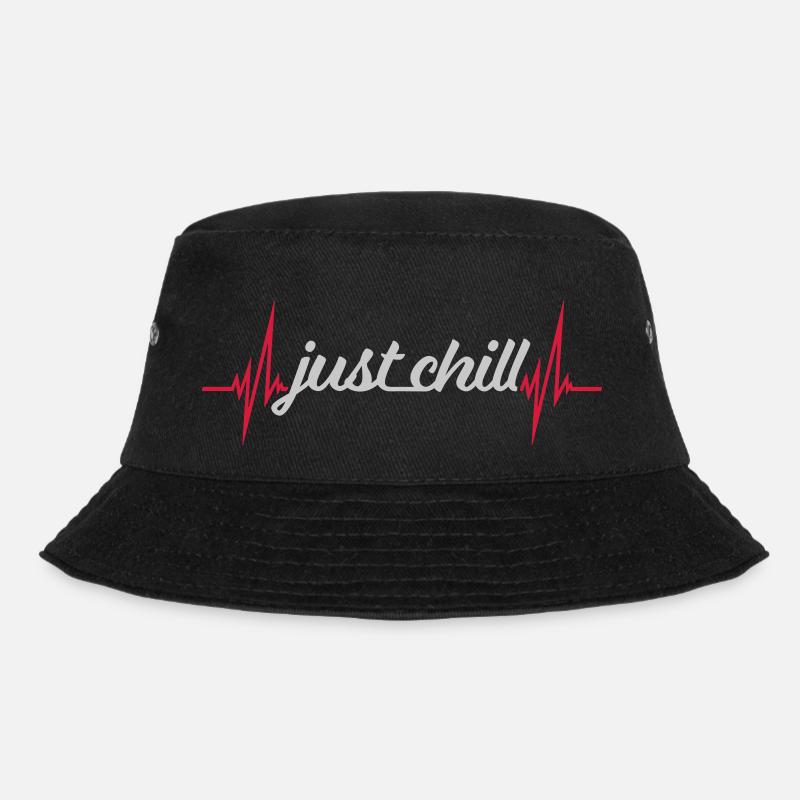 Just Chill Puls Herzschlag - Bucket Hat - Schwarz