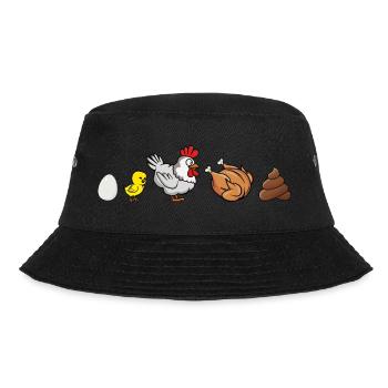 Evolution of Chicken - Bucket Hat - black - Front - Lela (165cm)