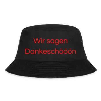 Wir sagen danke schön - Bucket Hat - Schwarz - Vorne - Lela (165cm)