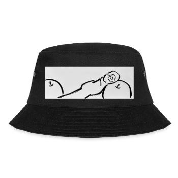 Paprika und Apfel - Bucket Hat - Schwarz - Vorne - Lela (165cm)