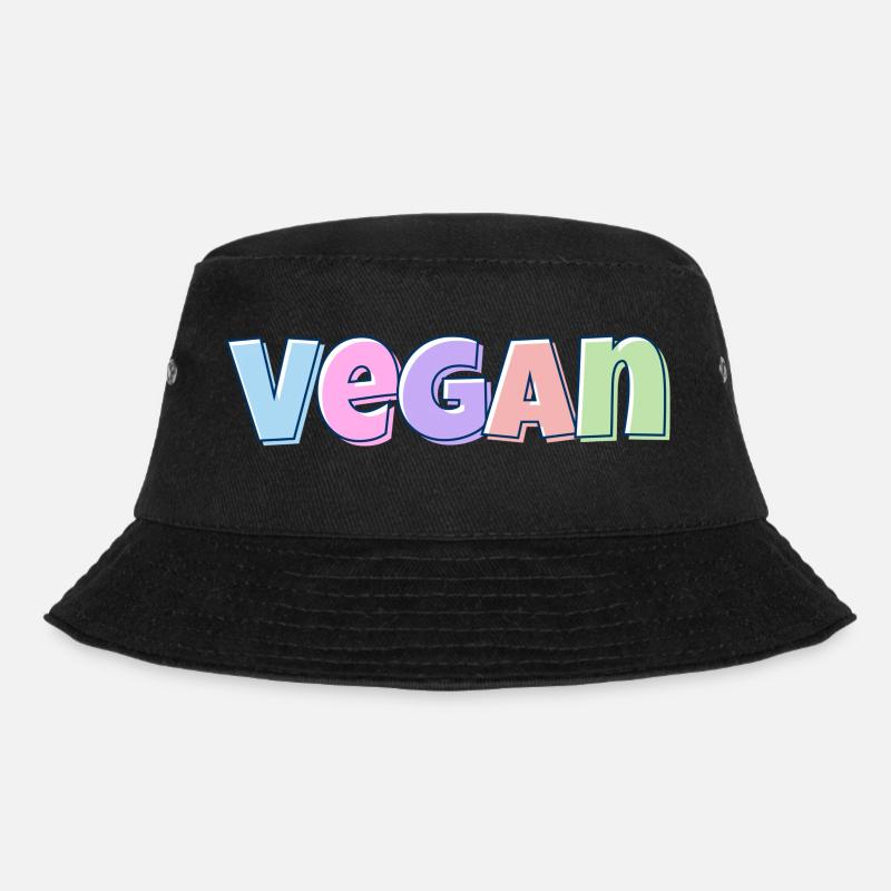 Vegan Pastel - Bucket Hat - black