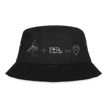 camping one love - Bucket Hat - Schwarz - Vorne - Lela (165cm)