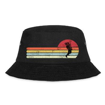 Vintage Retro E-Gitarren Motiv Gitarristen Heavy - Bucket Hat - Schwarz - Vorne - Lela (165cm)
