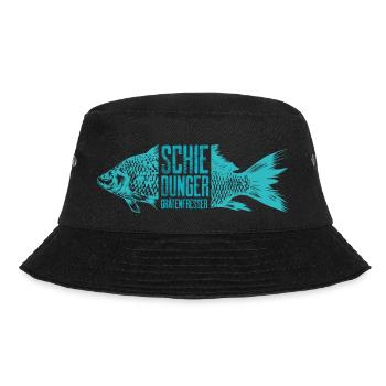 Südharz Merch - Schiedunger Grätenfresser - Bucket Hat - Schwarz - Vorne - Lela (165cm)