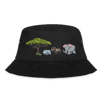 Safari Zoo Animal Safari Zoo - Bucket Hat - black - Front - Lela (165cm)