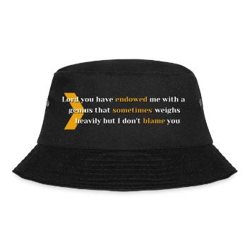 Endowed Genius Quote Typografie - Bucket Hat - Schwarz - Vorne - Lela (165cm)