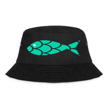 SARDINE. FISH. APRIL FOOL. EASTER. SEA - Bucket Hat - black - Front - Lela (165cm)