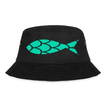 SARDINE. FISH. APRIL FOOL. EASTER. SEA - Bucket Hat - black - Front - Lela (165cm)