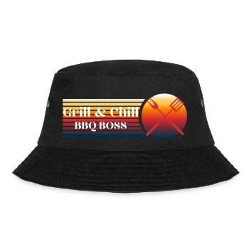 Grill und Chill BBQ Boss - Bucket Hat - Schwarz - Vorne - Lela (165cm)
