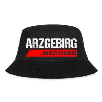 Arzgebirg du bist su schie - Bucket Hat - Schwarz - Vorne - Lela (165cm)