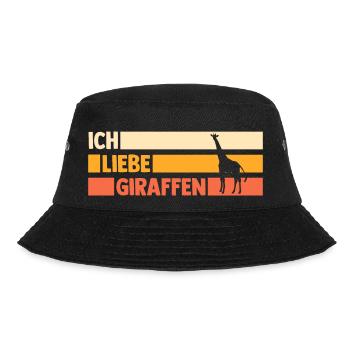 Giraffe Giraffen - Bucket Hat - Schwarz - Vorne - Lela (165cm)