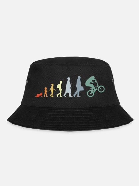 Vintage BMX Evolution - Bucket Hat - Schwarz