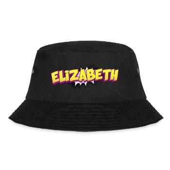 Elizabeth Nom personnalisé Style bande dessinée Pop Art, - Bob - noir - Devant - Lela (165cm)