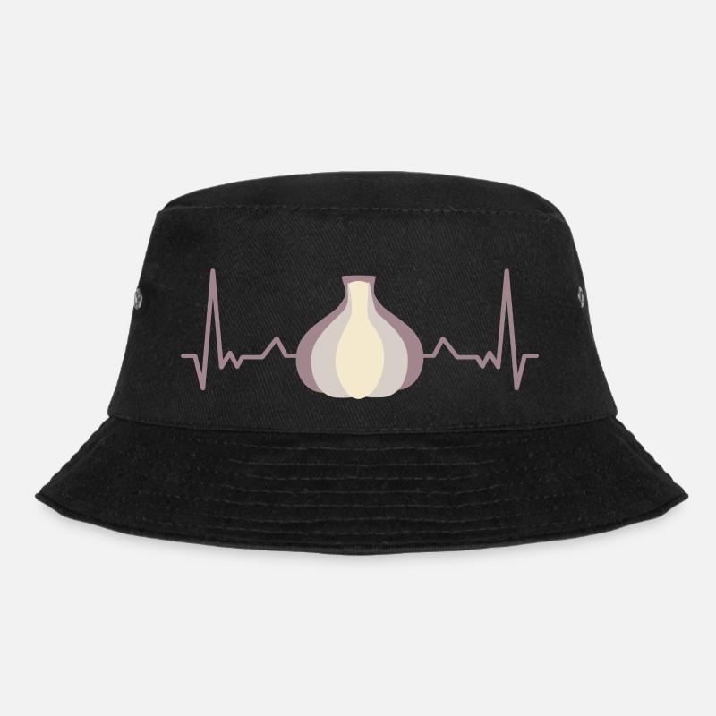 Knoblauch EKG Kardiogramm - Bucket Hat - Schwarz