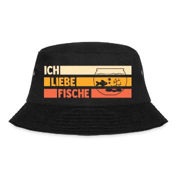 Aquarium Aquaristik Fische - Bucket Hat - Schwarz - Vorne - Lela (165cm)