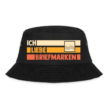 Philatelie Briefmarkensammlung Briefmarkensammler - Bucket Hat - Schwarz - Vorne - Lela (165cm)