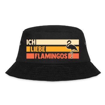 Ich liebe Flamingos - Bucket Hat - Schwarz - Vorne - Lela (165cm)