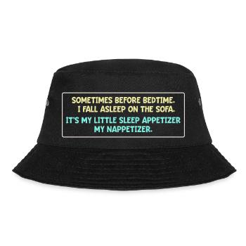 Nickerchen Napetizer Schlafenszeit Schlafsofa Nap - Bucket Hat - Schwarz - Vorne - Lela (165cm)