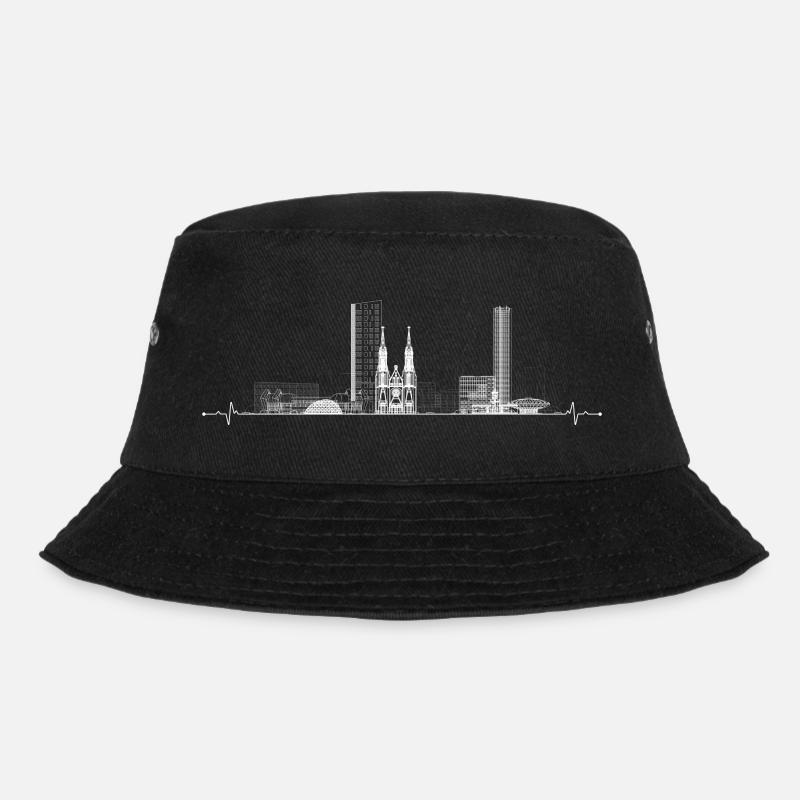 Eindhoven in Monochrom - Bucket Hat - Schwarz