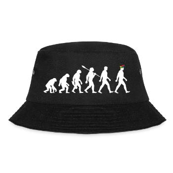 Evolution - Karneval - Narrenkappe - Verkleidung - Bucket Hat - Schwarz - Vorne - Lela (165cm)
