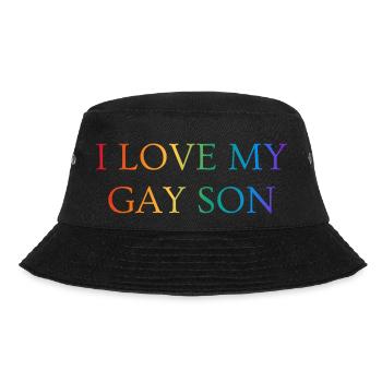 I love my gay son Pride rainbow colors - Bucket Hat - black - Front - Lela (165cm)