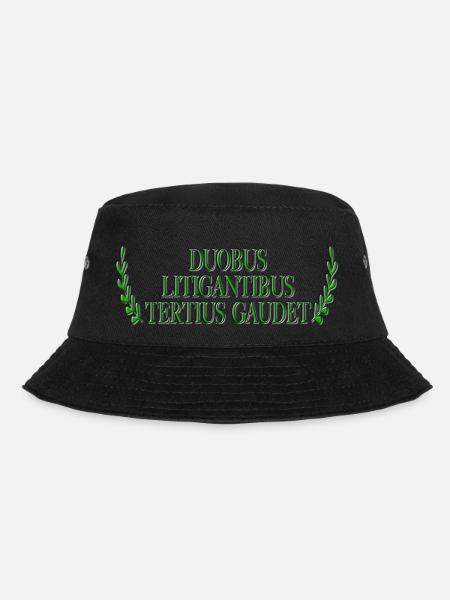 Duobus Litigantibus Tertius Gaudet - Bucket Hat - Schwarz