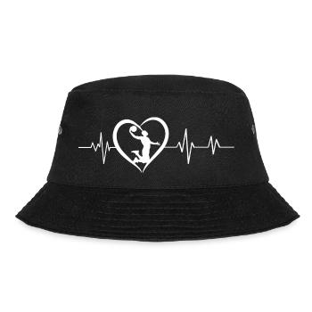 Basketball Heartbeat - Bucket Hat - black - Front - Lela (165cm)
