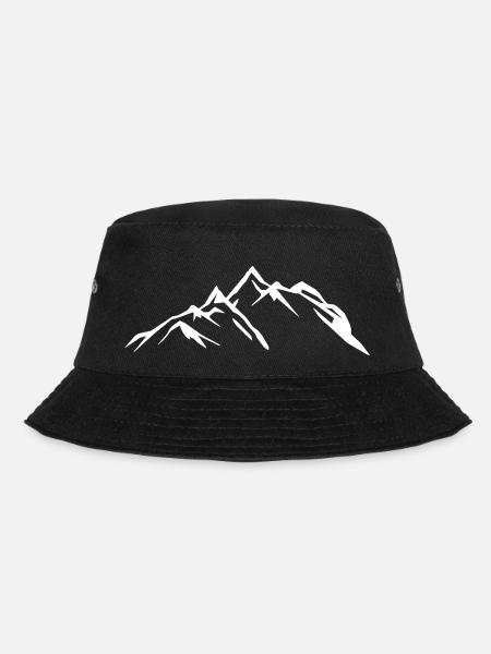 berge - Bucket Hat - Schwarz