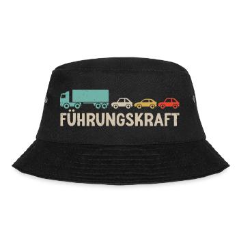 LKW Fahrer Führungskraft Fernfahrer - Bucket Hat - Schwarz - Vorne - Lela (165cm)