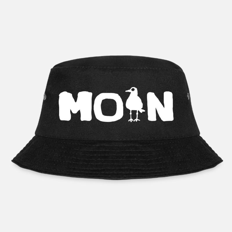 Seagull Moin Hat Gift Idea - Bucket Hat - black