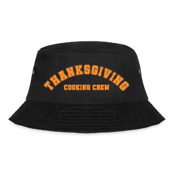 Thanksgiving Cooking Crew Familien Outfit - Bucket Hat - Schwarz - Vorne - Lela (165cm)