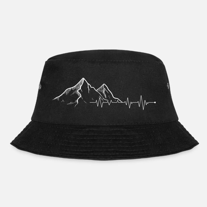 Conception minimale de battement de cœur en montagne - Bob - noir
