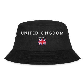 Flagge des Vereinigten Königreichs, britischer Stolz - Bucket Hat - Schwarz - Vorne - Lela (165cm)