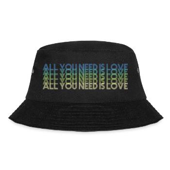 Alles, was Sie brauchen, ist Liebe Farbverlauf - Bucket Hat - Schwarz - Vorne - Lela (165cm)
