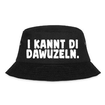 Bayerisch lustiger Spruch für alle - Bucket Hat - Schwarz - Vorne - Lela (165cm)